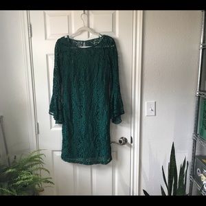 Elegant Green Lace Dress